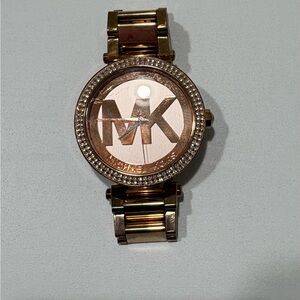 Michael Kors Women's Watch in Rose Gold with Crystal Bezel